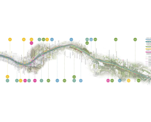 Salzachplan Franz-Josef-Kai, Salzburg – Plan 1:7.500